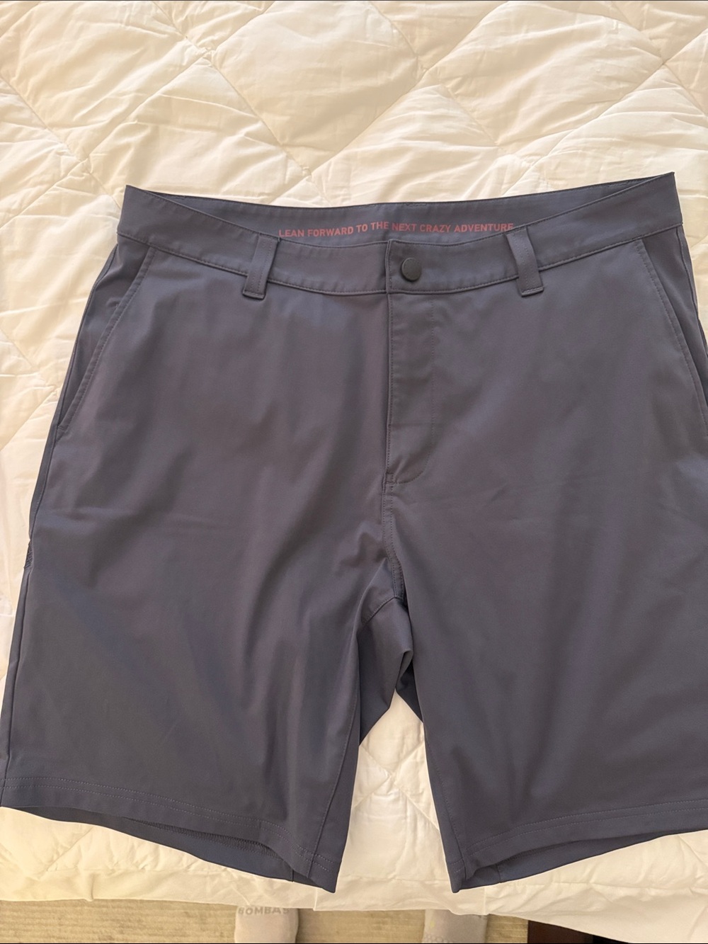 Rhône commuter Men's Slate Hybrid Shorts with Stretch Waistband